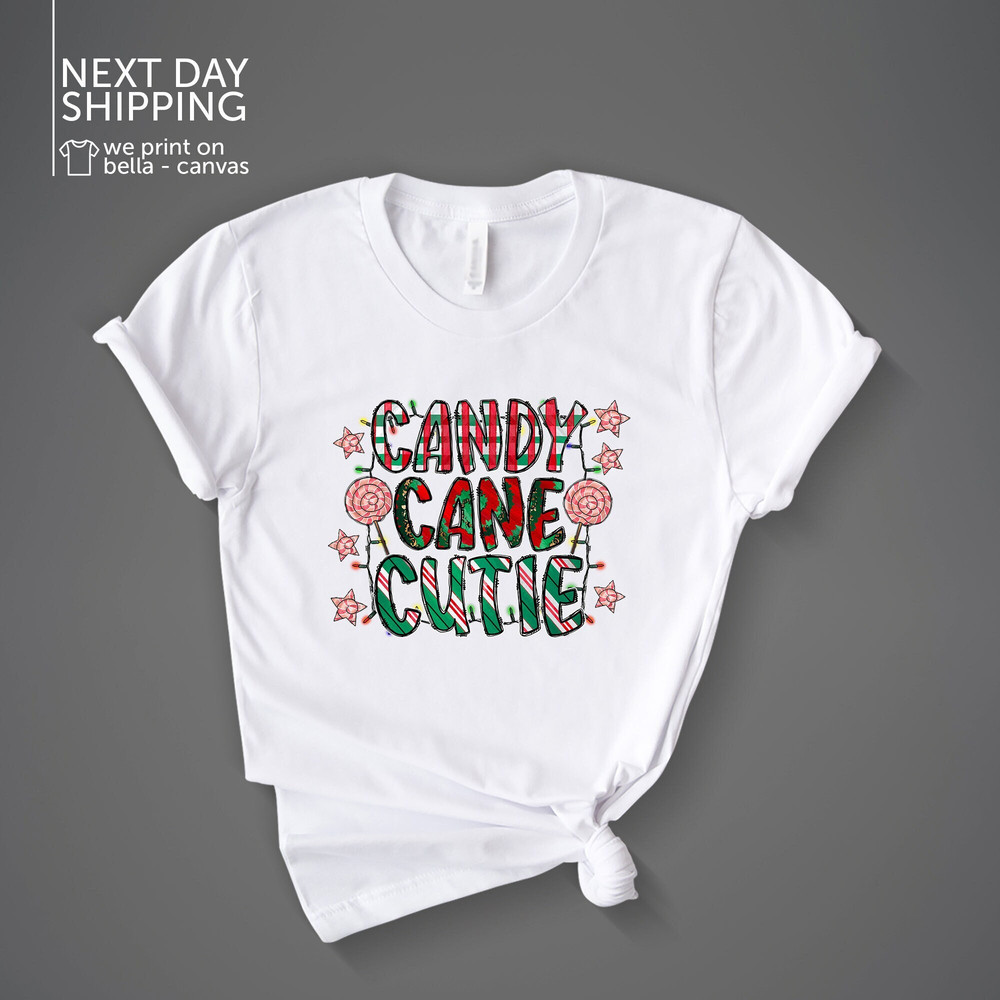 Candy Cane Cutie T-Shirt Hello Winter Shirt Christmas Sweatshirt Holiday Hodie Funny Love Christmas Tank Top MRV2343.jpg