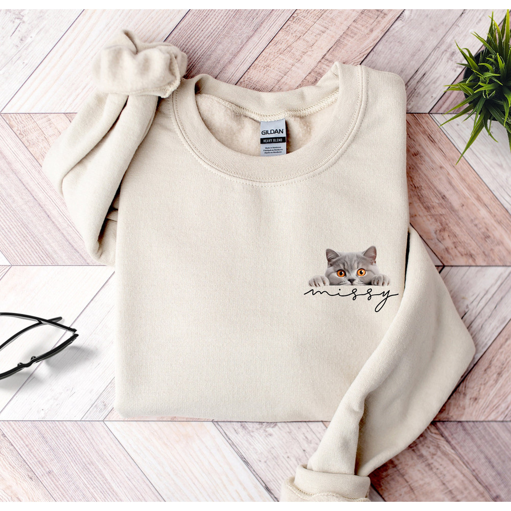 Custom Cat Shirt Personalized Cat Shirt Cat Lovers Shirt Gift for Mom Pet Owner Shirt Cat Memories Sweatshirt Custom Christmas Gift A1622.jpg