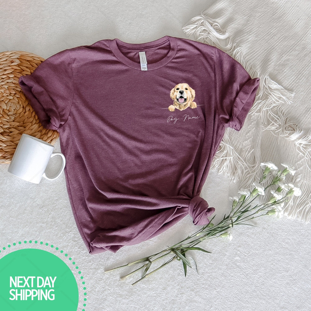 Custom Pet Shirt Pet Photo Name Custom Dog Shirt Personalized Dog Shirt Custom Dog TShirts for Humans Custom Cat TShirts Pet Portrait HTC456.jpg