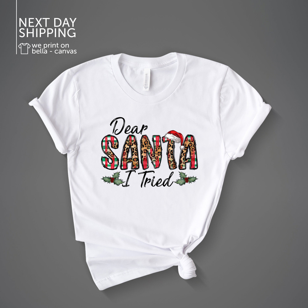 Dear Santa I Tried T-Shirt Hello Winter Shirt Christmas Hodie Holiday Tank Top Winter Sweatshirt Funny Love Christmas Tee MRV2312.jpg
