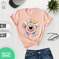 faith hope love fight cancer in all colors shirt colorful ribbon sunflower cancer awareness shirt cancer warrior cancer
