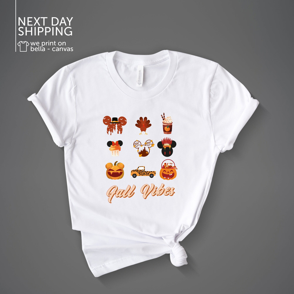 Fall Vibes Shirt Vintage Halloween Snacks T-shirt Spooky Season Tee Epcot Party Hodie Funny Pumpkin Group Shirt MRV2171.jpg