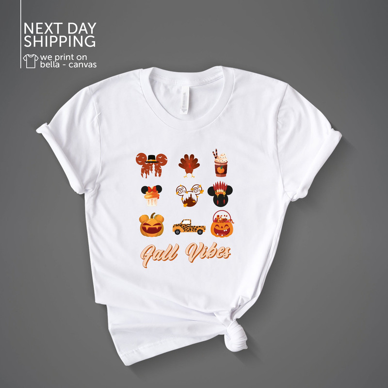 Fall Vibes Shirt Vintage Halloween Snacks T-shirt Spooky Season Tee Epcot Party Hodie Funny Pumpkin Group Shirt MRV2171.jpg