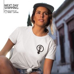 feminist fist feminism shirt female fist pocket logo shirt feminism gift female shirt future is female feminist shirt mr