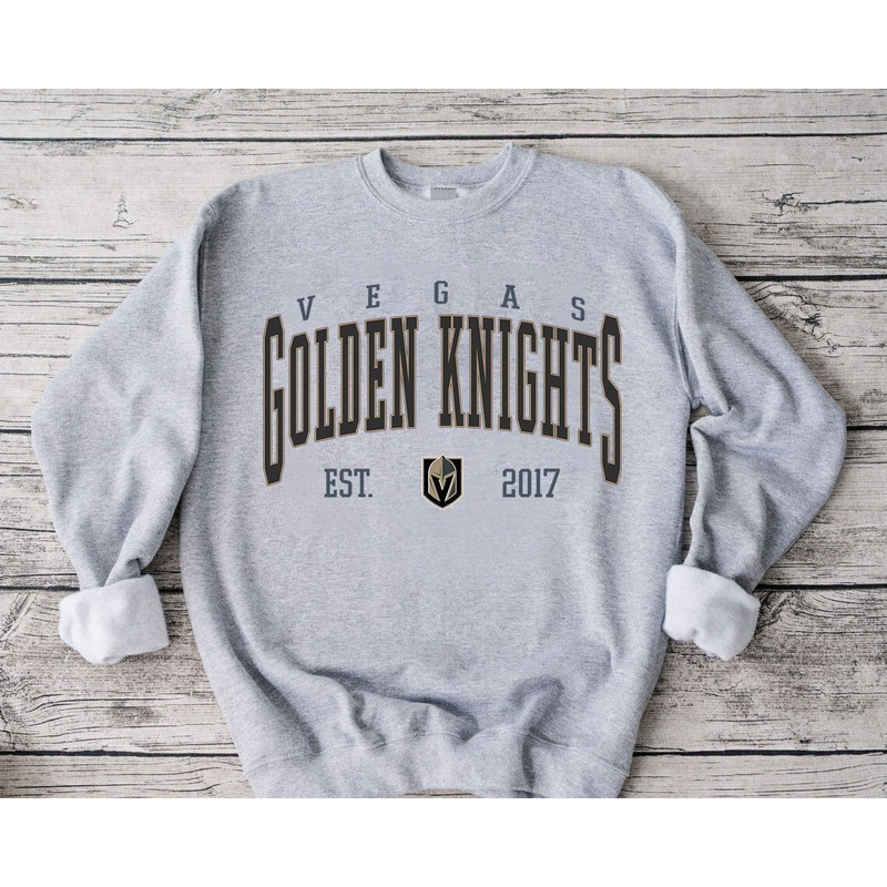 Vegas Golden Knights Sweatshirt, Golden Knights Tee, Hockey Sweatshirt, Vintage Sweatshirt, Hockey Fan Shirt, Vegas Hockey Shirt.jpg