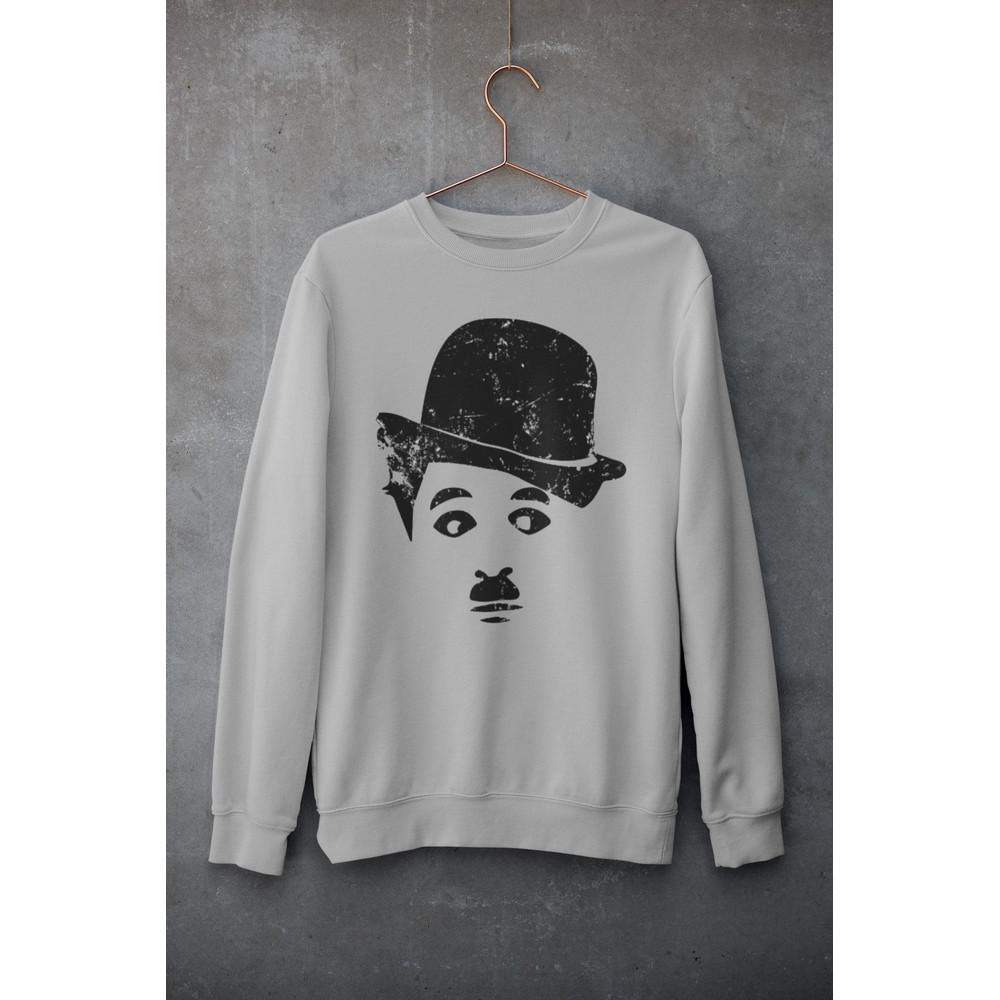 Charlie Chaplin Sweatshirt, Sir Charlie Chaplin Face Crewneck.jpg