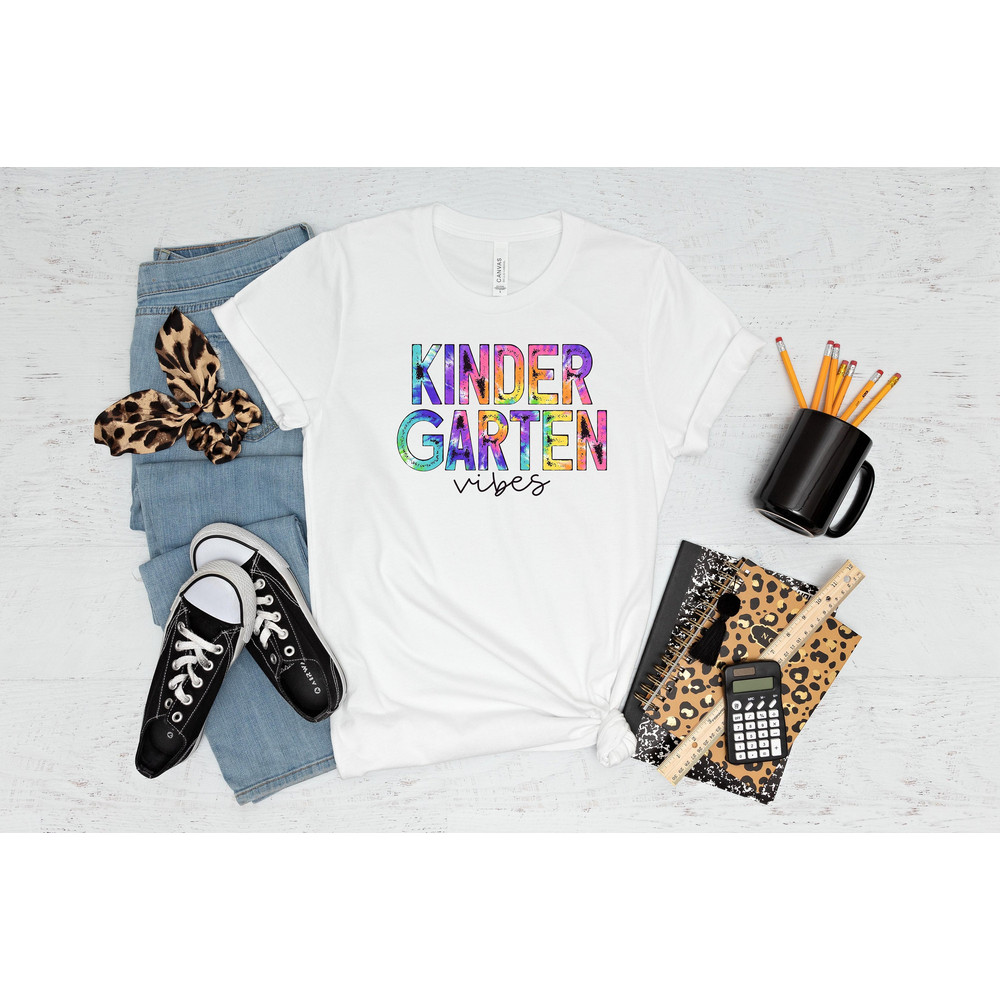 Kindergarten Vibes Shirt, Hello Kindergarten Shirt, Watercolor Kindergarten Shirt, Back To School Shirt,Kindergarten Kids Shirt,School Shirt.jpg