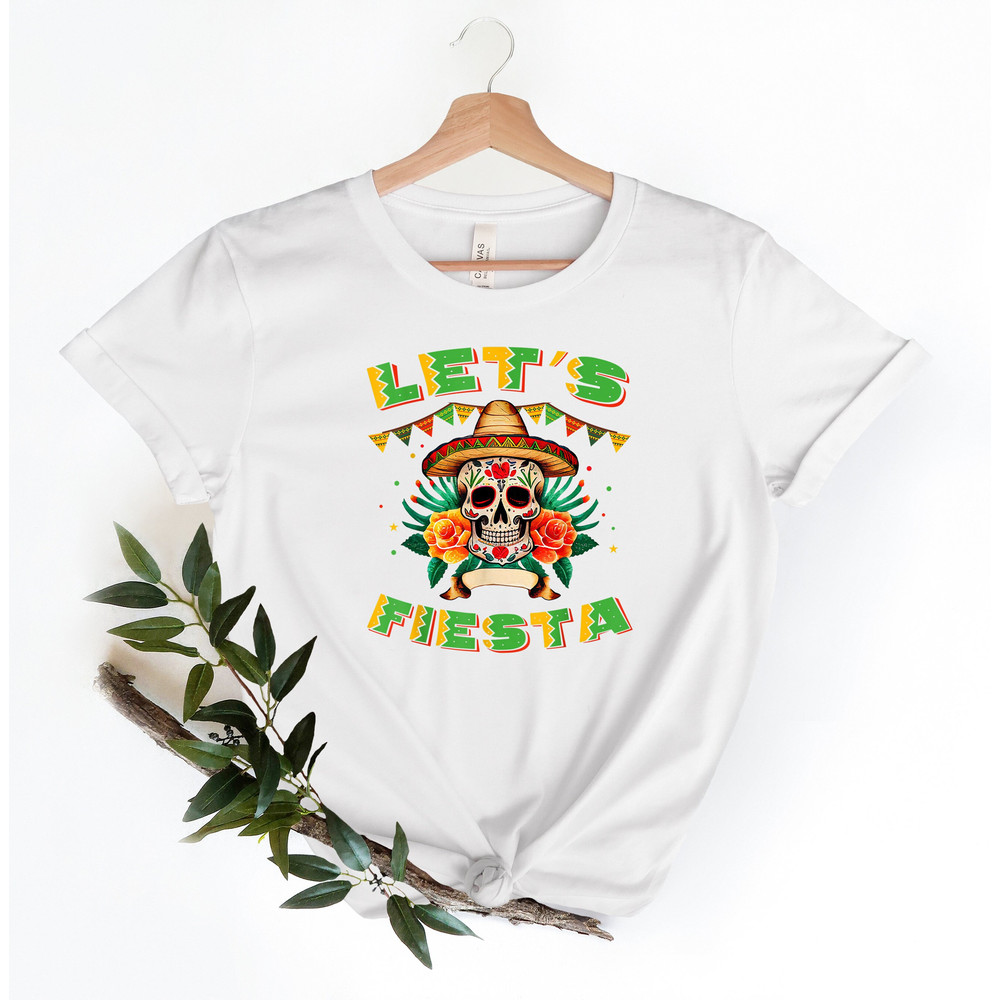 Let's Fiesta Skull Shirt, Mariachi Shirt, Sombrero Hat Shirt, Cinco De Mayo Shirt, Fiesta Party Shirt, Mexican Party Shirt, Hispanic Shirt.jpg