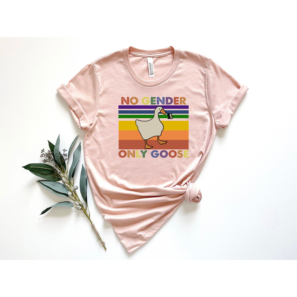 No Gender Only Goose Shirt, Pride Shirt, Pride Silly Goose Shirt, Pride Flag Shirt, LGBTQ Shirt, Lesbian Shirt, Gay Shirt, Pride Gift.jpg