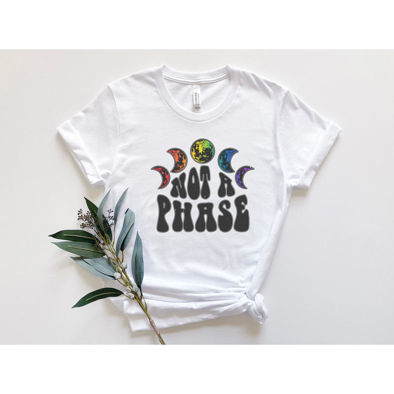 Not A Phase Shirt, Pride Shirt, Rainbow Moon Shirt, Pride Moon Shirt, Pride Rainbow Shirt, LGBTQ Shirt, Lesbian Shirt, Gay Shirt, Pride Gift.jpg