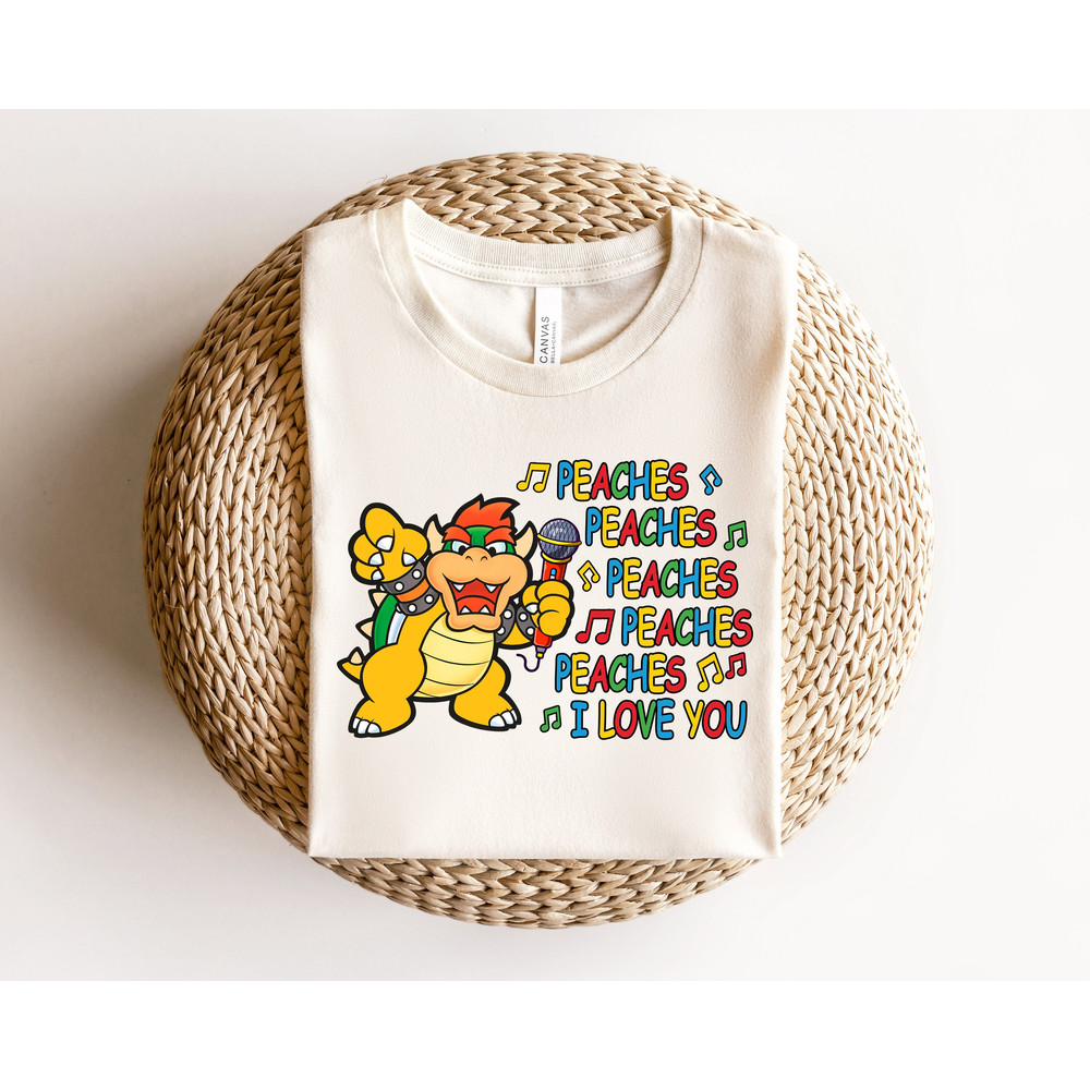 Peaches Peaches Peaches Shirt, Back To School Shirt, I Love You Shirt, First Grade Kids Shirt, Mario School Shirt, Kindergarten Kids Shirt.jpg