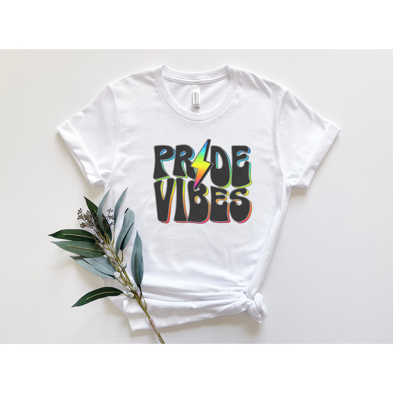 Pride Vibes Shirt, Retro Pride Shirt, Pride Rainbow Shirt, Pride Shirt, Pride Flag, LGBTQ Shirt, Lesbian Shirt, Gay Shirt, Pride Gift.jpg