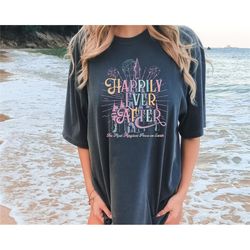 happily ever after comfort colors shirt, disneyworld shirt, magic kingdom shirt women, disneyland shirts family, retro d