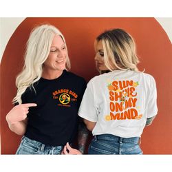 orange bird sunshine shirt, disney orange bird shirt, beach shirt, summer vacation shirt, flower and garden festival 202