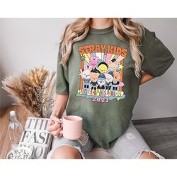 comfort colors stray zoo stray 2023 maniac world tour t-shirt, stray maniac tour trending shirt, kpop concert apparel, m