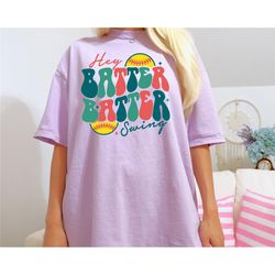 comfort colors hey batter batter swing tee, baseball season clothing, baseball mom style, game day shirts, ballpark appa