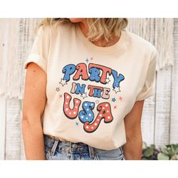 Retro Party in The USA Shirt, Party in The Usa T-Shirt, Usa Patriotic Tee, 4th of July Party TShirt, Trendy Usa Celebrat