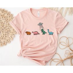 dinosaur alien abduction shirt, cute dinosaur sweater, funny dino, abduction, ufo, alien, funny dino, stegosaurus, trice