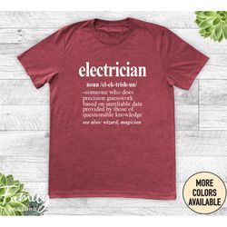 electrician definition, unisex shirt, funny electrician shirt, funny electrician gift, husband shirt