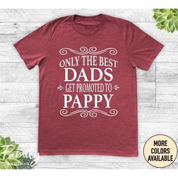 only the best dads get promoted to pappy unisex shirt - pappy shirt - pappy gift - father's day gift