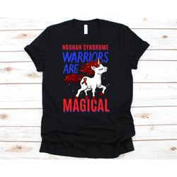 noonan syndrome warriors are magical shirt, cute unicorn noonan–ehmke syndrome t-shirt, awareness gift for male turner s