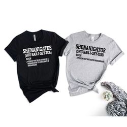 funny couples shirt, shenanigator shenanigatee couples drinking shirts, couples brunch shirts, couples vacation shirts