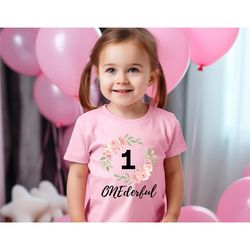 girls first birthday onederful shirt first birthday shirt girl's one year birthday first birthday toddler girl's 1st bir