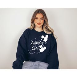 disney birthday girl sweatshirt, birthday disney sweatshirt, disney birthday squad sweatshirt,disney birthday party swea