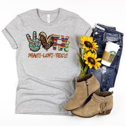 texas shirt, peace love texas shirt, texas t-shirts