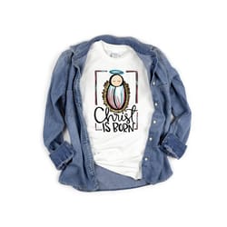 christ is born shirt, family christmas shirts, nativity shirt, family matching christmas shirt, christmas gift t-shirt