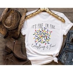 im fine its fine everything is fine shirt christmas shirt, christmas teacher shirt, funny christmas t-shirts, holiday te