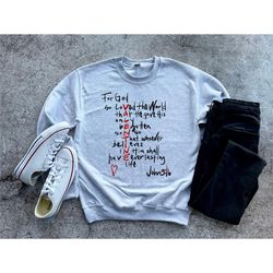 john 3 16 sweatshirt, christian sweatshirt, valentine gift sweatshirt, valentine christian gift