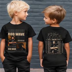graphic rod wave signature kid shirt, rod wave nostalgia tour 2023 kid shirt, rod wave rapper kid shirt, rod wave fan s