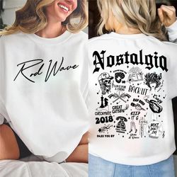 nostalgia tour 2023 sweatshirt, rod wave nostalgia shirt, vintage y2k sweatshirt, retro tour 2023 concert tickets