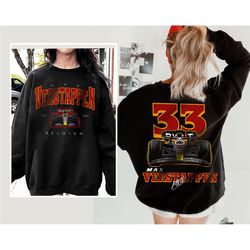 2 side max verstappen sweatshirt, formula 1 shirt, racing f1 driver shirt