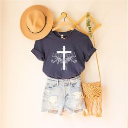 holy cross shirt, religious t-shirts, prayer t-shirt, jesus cross t-shirt, faith shirt, faith jesus t-shirt, jesus holy