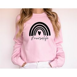 nurselife sweatshirt, nurse sweater, nursing student hoodie, nurselife sweater for women, birthday gift ideas for nurse,