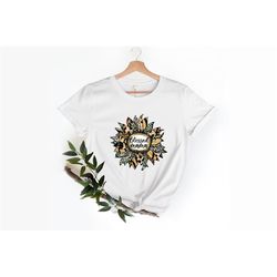 blessed mama leopard sunflower shirt, sunflower mom shirt, blessed mom shirt, mother's day gift, mama shirt, gift for mo