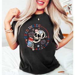 dead inside but it's freedom shirt,4th of july shirt, fourth of july, 4th of july skeleton shirt, 4th of july coffee shi