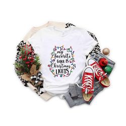 my favorite color is christmas lights t-shirt, merry christmas shirt, christmas shirt, christmas family shirt, christmas