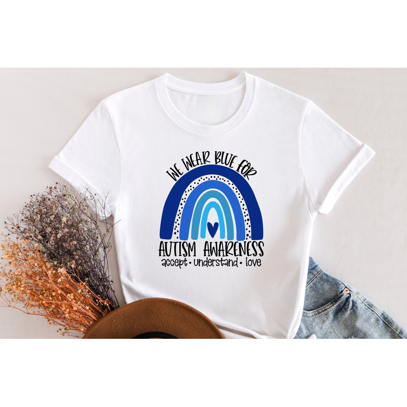 Autism Shirts Awareness T Shirt, In April We Wear Blue, Autism Tee , Trendy Autism Shirt, Ribbon Autism, Autism Group shirts, Autism Support.jpg