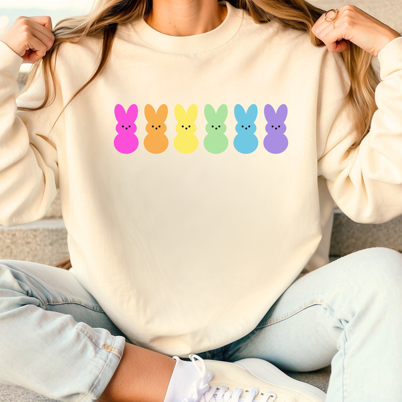 Easter Bunny Peeps Sweatshirt, Easter Shirt, Cute Easter Gift, Kids Easter Toddler, Peeps Shirt, Kids Easter Shirt,Easter Shirt, Peeps Tee.jpg