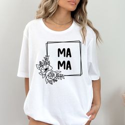 Mama Shirt, Floral Butterfly Mama Tee, Checkered Mama Shirt, Custom Mama Shirt, Gift For Mom, Butterfly Mama Sweartshirt