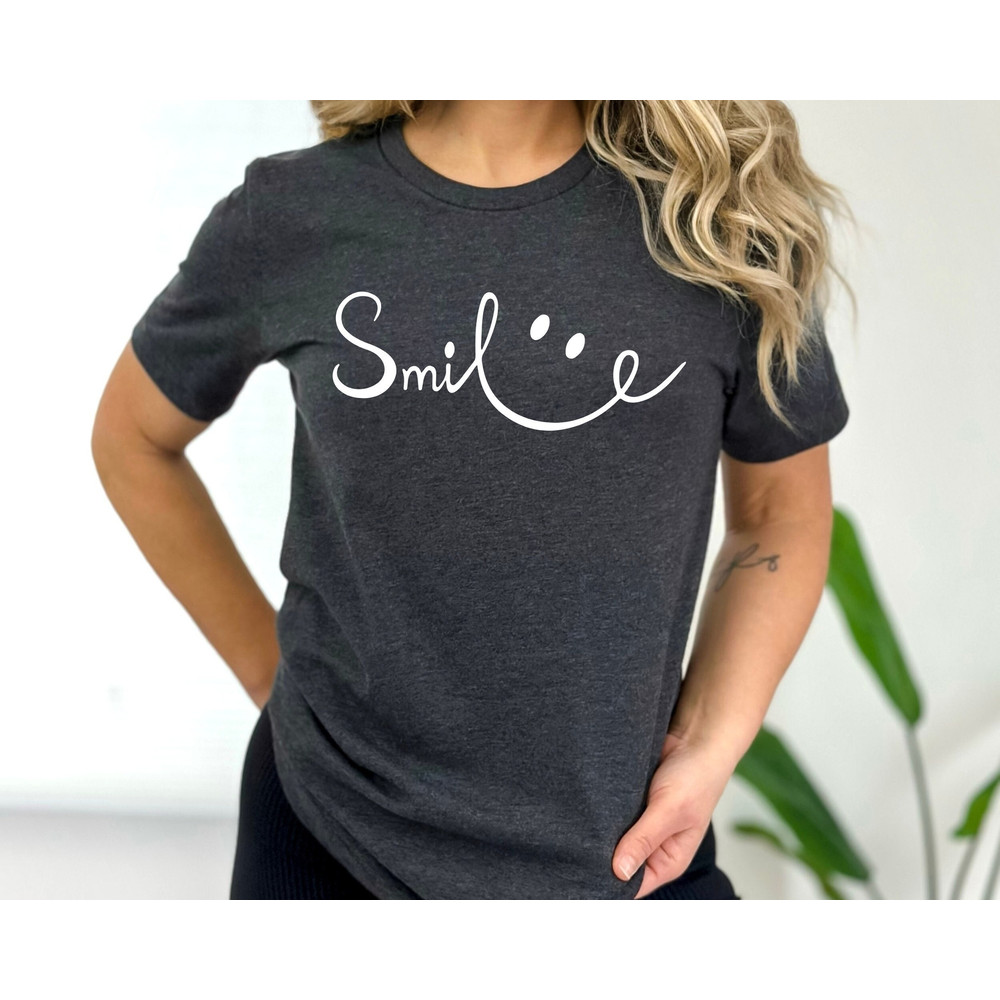 Positive Shirt, Be Happy T-Shirt, Smile T Shirt, Smile Face Tee, Motivational Shirt, Good Vibes Tee, Positivity Gift, Inspirational Shirts.jpg