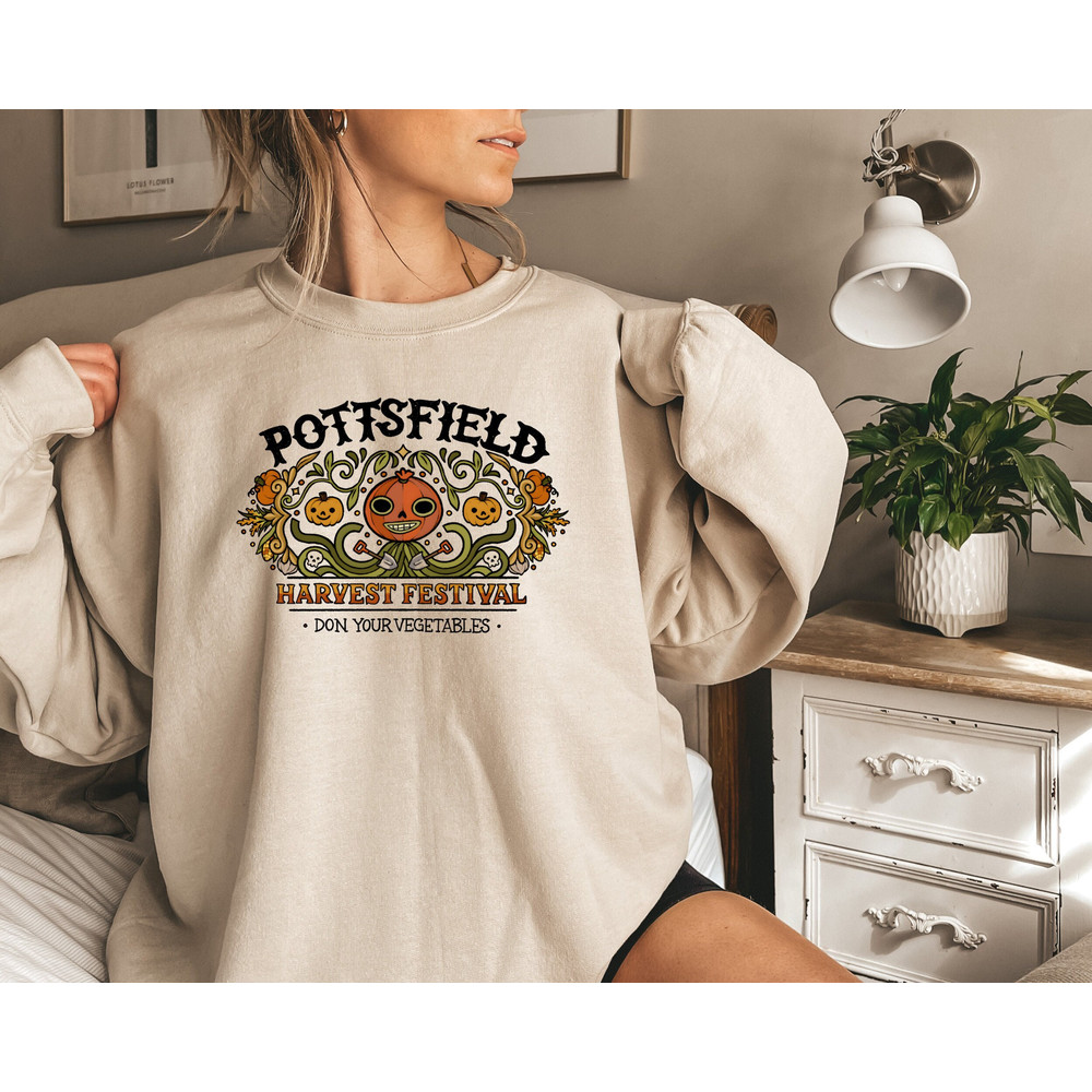 Pottsfield Harvest Festival Sweatshirt Gift For Autumn, Vegetables Fall Shirt, Autumn Harvest Tshirt, Goth Clothing.jpg