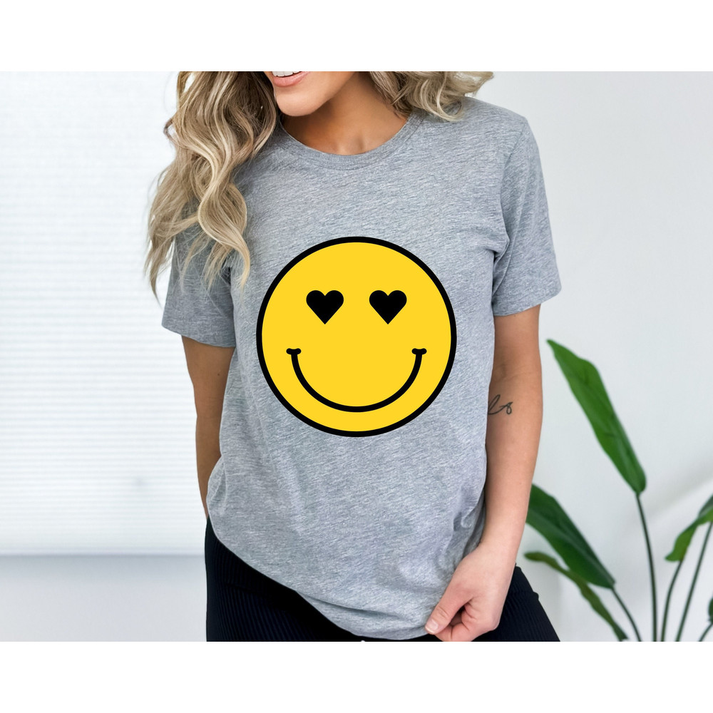 Smile Face Shirt,Minimalist Smile Face Shirt, Sleeve Smile Face Shirt, Think Positive Smile Face Shirt, Smile face Gift.jpg