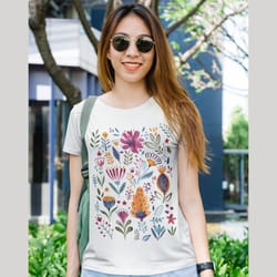 wild flowers shirt, floral tshirt, flower shirt, gift for women, ladies shirts, best friend gift
