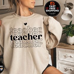 retro teacher sweatshirt, cute teacher crewneck, vintage teacher tee, teacher appreciation shirt, inspirational teacher