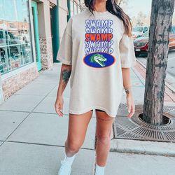 florida football team swamp football tshirt, every day oversized shirt  perfect gift for gators fans