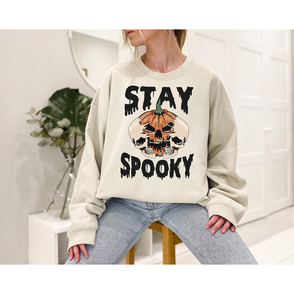 Stay Spooky Sweathirt, Spooky Vibe Shirt, Halloween T-shirt, Cool Halloween shirt, Funny Halloween shirt, Halloween Tee, Smiley Spooky Shirt.jpg